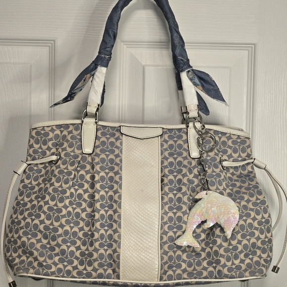 Coach Purse Signature pattern and denim color - Picture 2 of 14